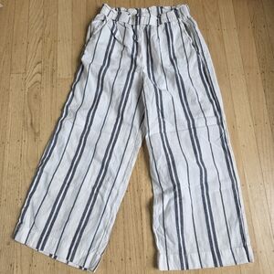 🍄H&M Striped Wide Leg Pull On Pants Size 2